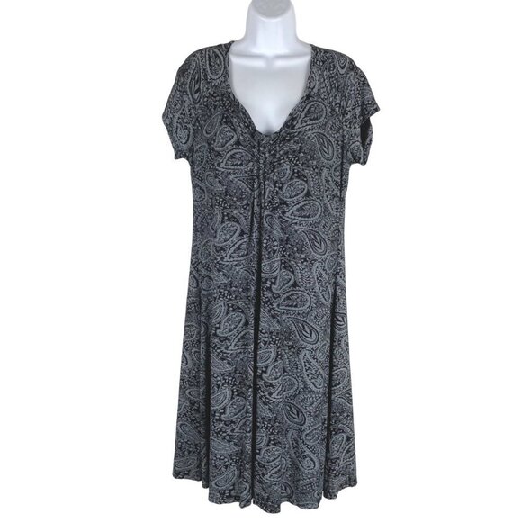 Fresh Produce‎ Dress Large Paisley Rayon Blend Stretch Flawed DR-1304 - Picture 1 of 9